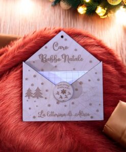 Busta in legno per letterina di Babbo Natale