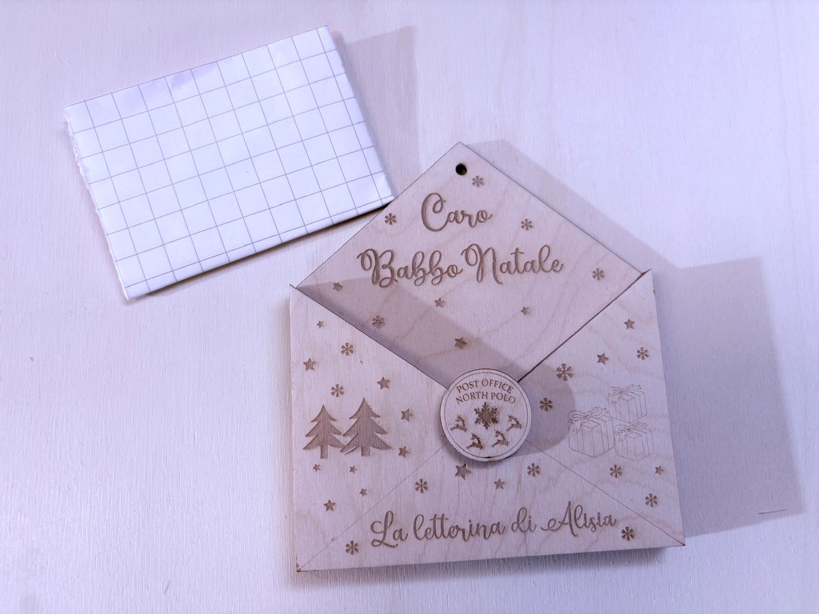 Busta in legno per letterina di Babbo Natale - immagine 3