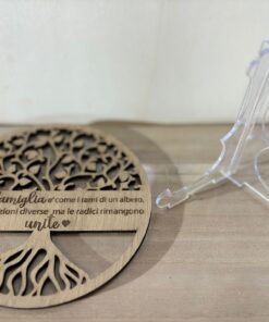 Alternative view of Quadretto Albero della vita in legno e plexiglass