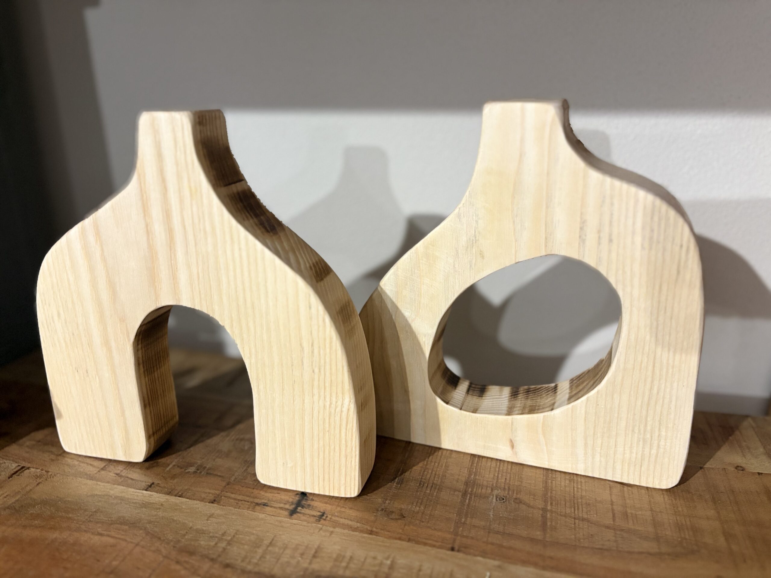 Vasi decorativi in legno
