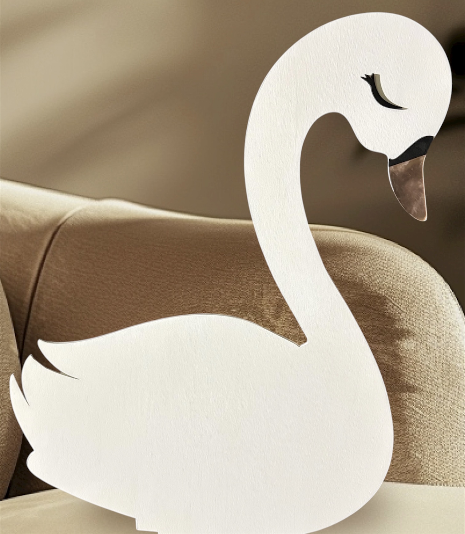 Cigno decorativo in legno
