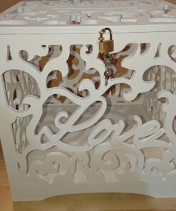 Box Porta Buste Matrimonio in Legno Traforato